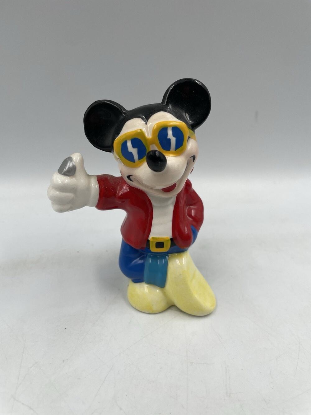 Vtg Mickey Mouse Salt Shaker Figurine Walt Disney Electric Sunglasses Souvenir